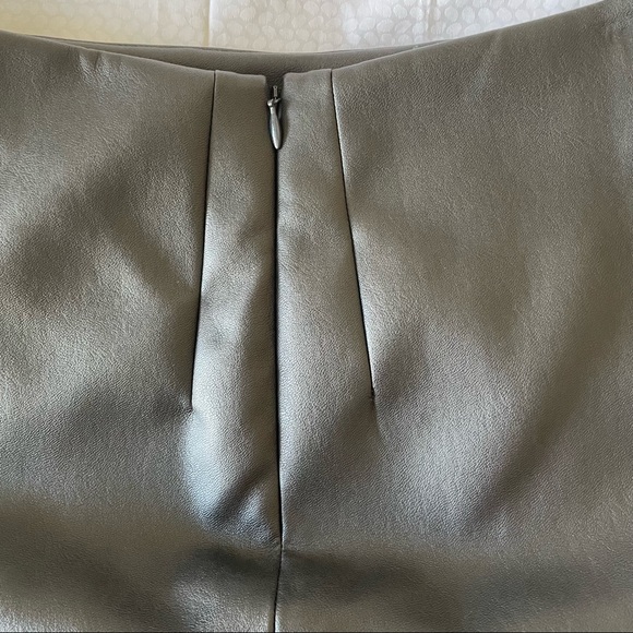 CEDRIC CHARLIER Faux Leather Pencil Skirt Black Size 8 - Picture 7 of 12